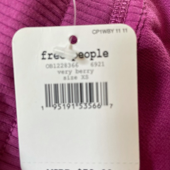 Free People Cool Factor Pants Very Berry XS NWT - Picture 9 of 9
